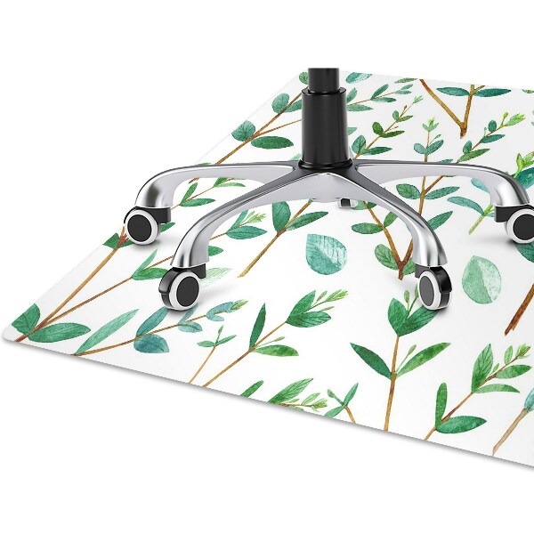 Office chair mat green branches