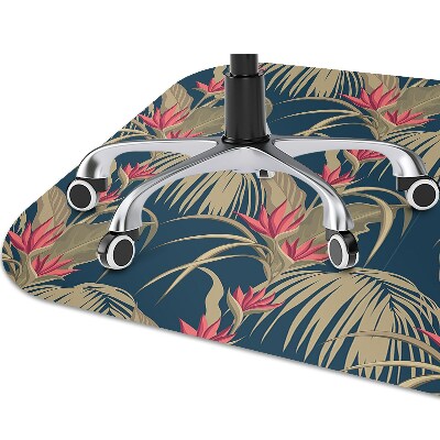 Chair mat floor panels protector tropical Palm Trees