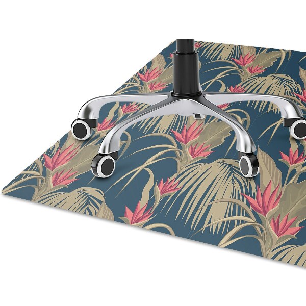 Chair mat floor panels protector tropical Palm Trees