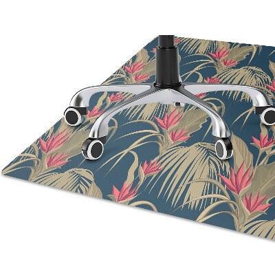 Chair mat floor panels protector tropical Palm Trees