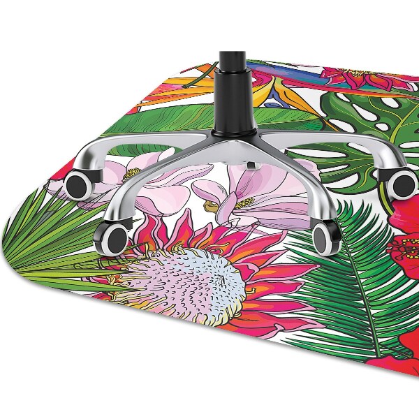 Office chair mat Colorful flowers