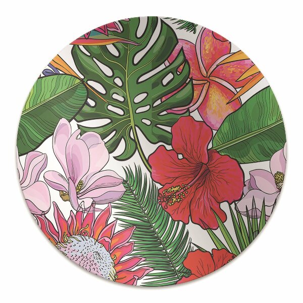 Office chair mat Colorful flowers