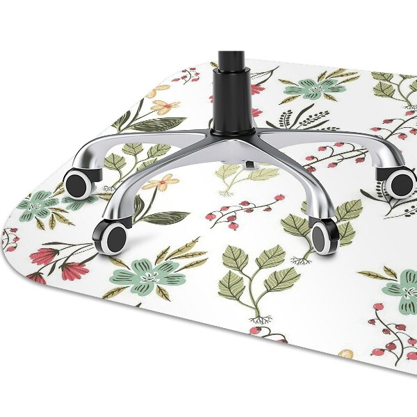 Office chair mat Berries and Flowers