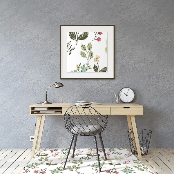Office chair mat Berries and Flowers