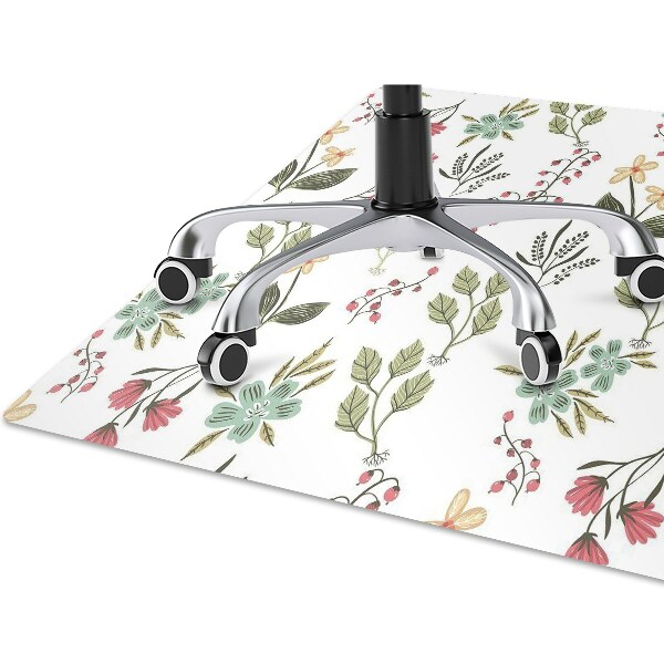 Office chair mat Berries and Flowers