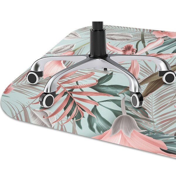 Chair mat floor panels protector pastel flowers