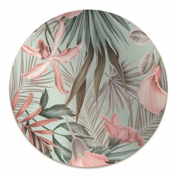 Chair mat floor panels protector pastel flowers