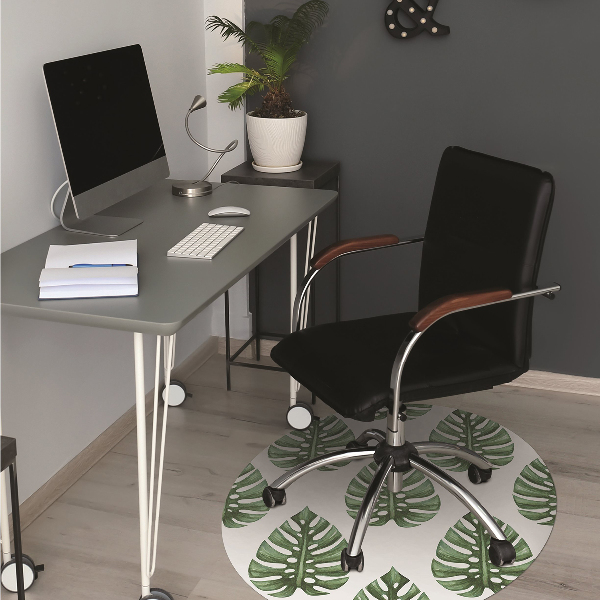Office chair mat Leaves