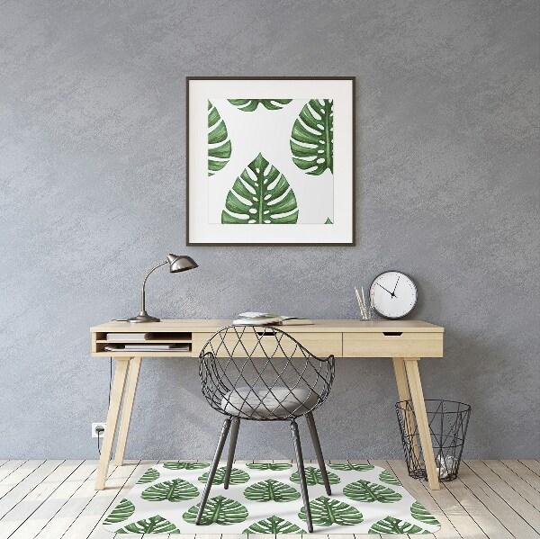 Office chair mat Leaves