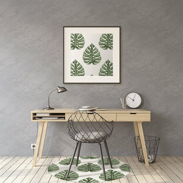 Office chair mat Leaves
