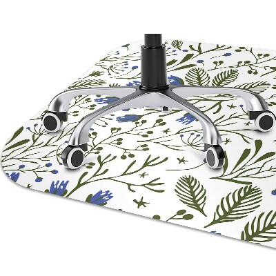 Office chair mat flowers