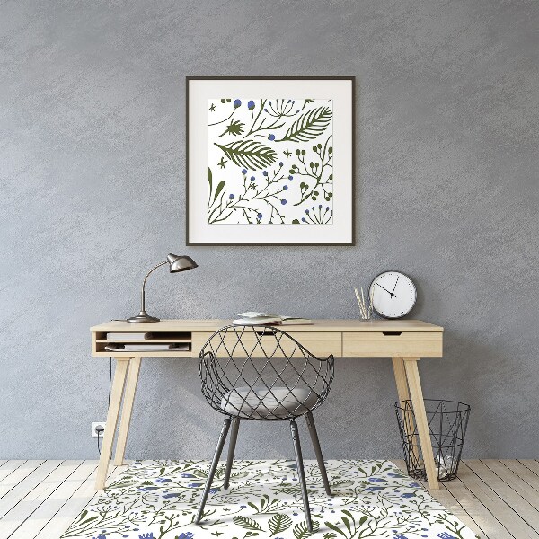 Office chair mat flowers