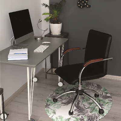 Office chair mat magical flowers