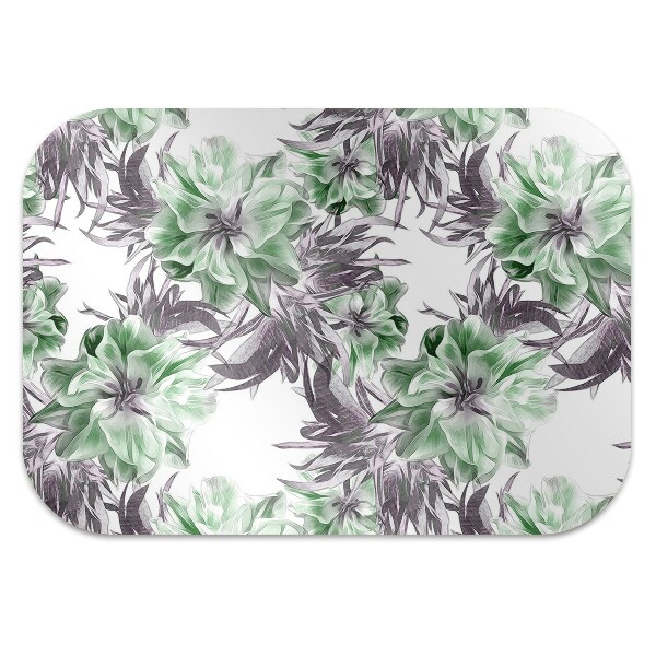 Office chair mat magical flowers