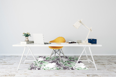 Office chair mat magical flowers