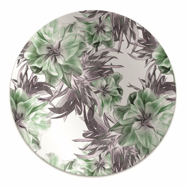 Office chair mat magical flowers
