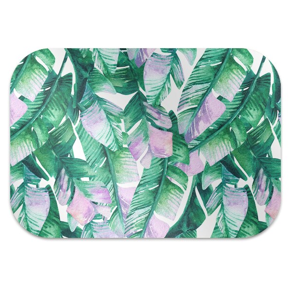 Chair mat floor panels protector pastel leaves