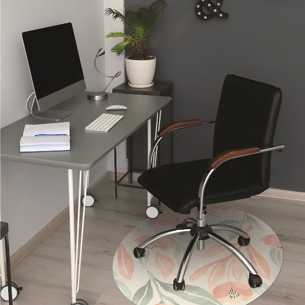 Office chair mat Leaves