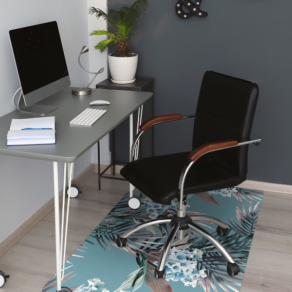 Computer chair mat picture leaves