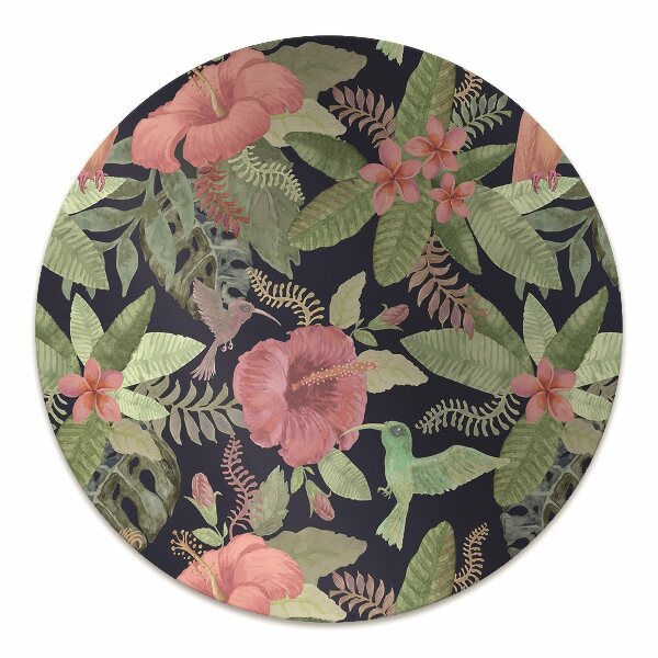 Chair mat floor panels protector Parrot in the jungle