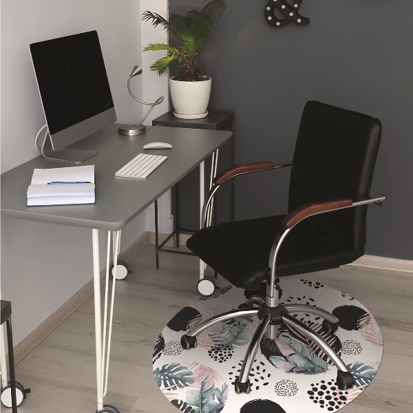 Office chair mat Abstraction leaves