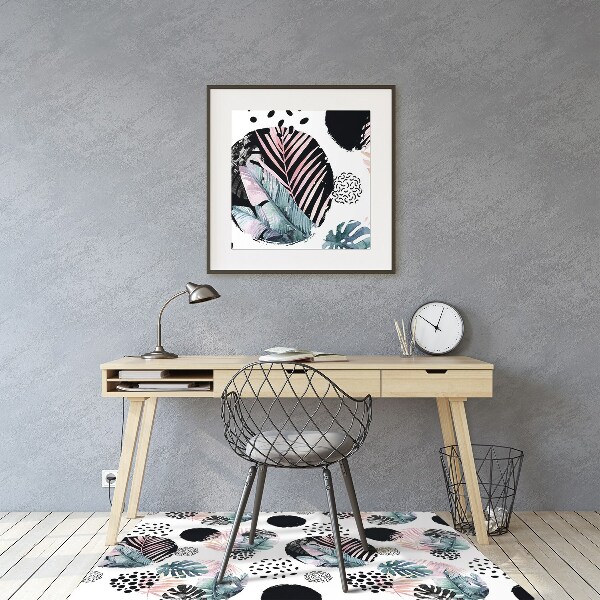 Office chair mat Abstraction leaves