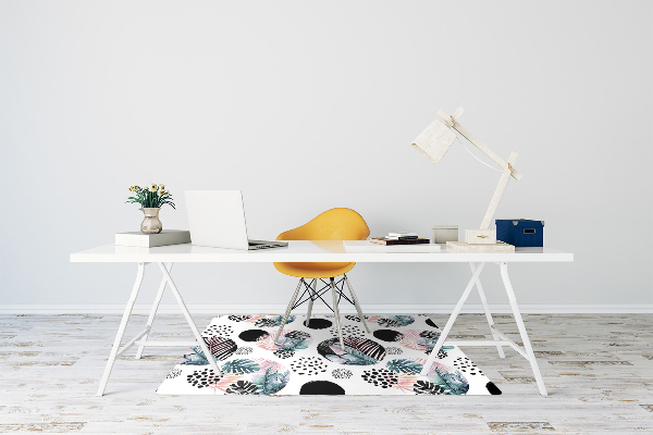 Office chair mat Abstraction leaves