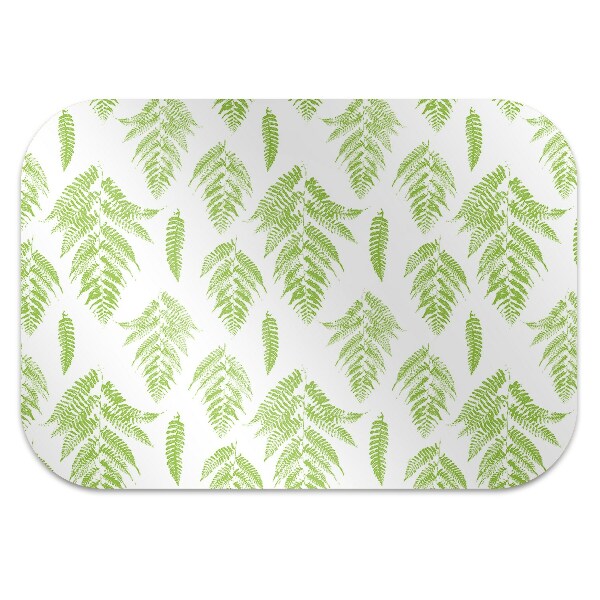 Office chair mat imprints of ferns