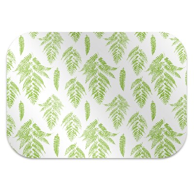 Office chair mat imprints of ferns