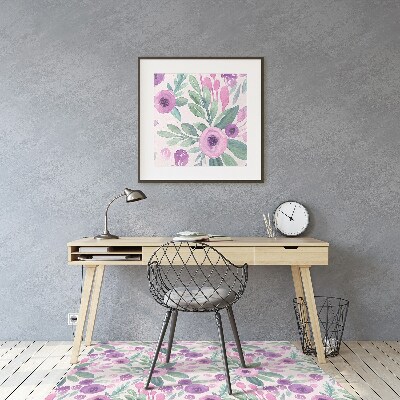 Desk chair mat floral Pattern