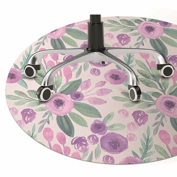 Desk chair mat floral Pattern