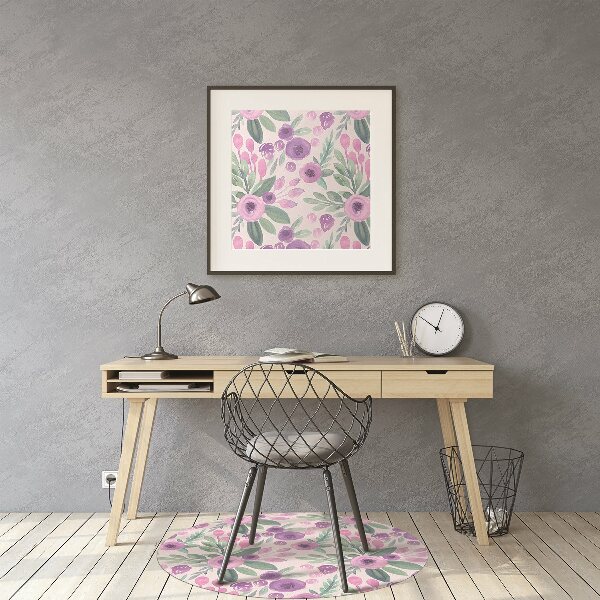 Desk chair mat floral Pattern