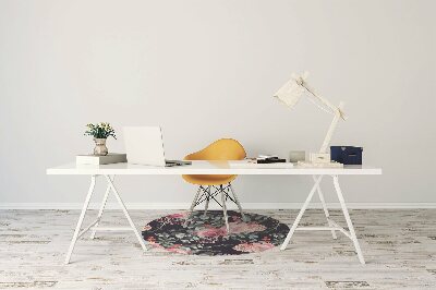 Office chair mat Flowers and leaves