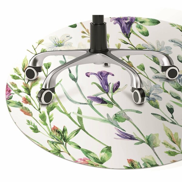 Computer chair mat Field flowers