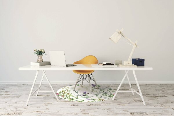 Computer chair mat Field flowers