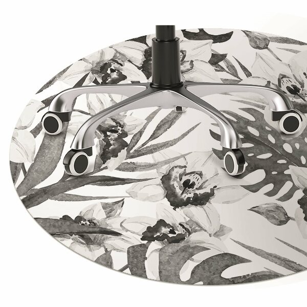 Office chair mat Leaves and flowers