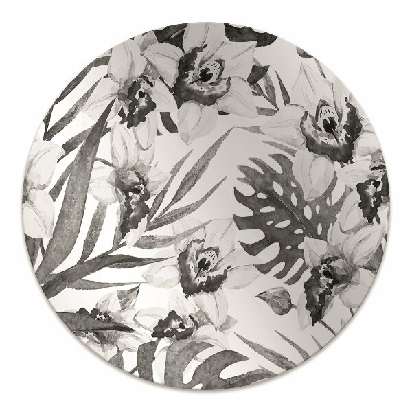 Office chair mat Leaves and flowers
