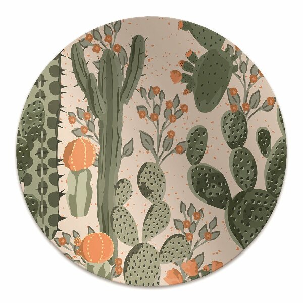 Chair mat orange cactus