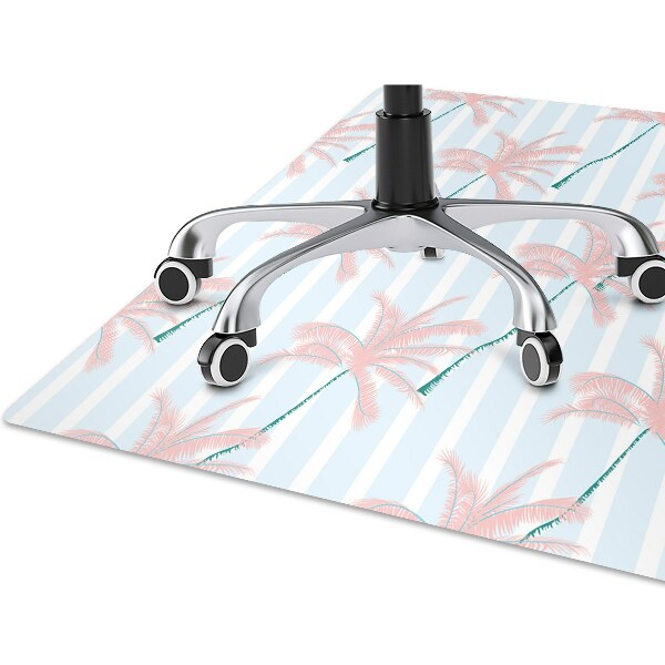 Office chair floor protector palm leaves