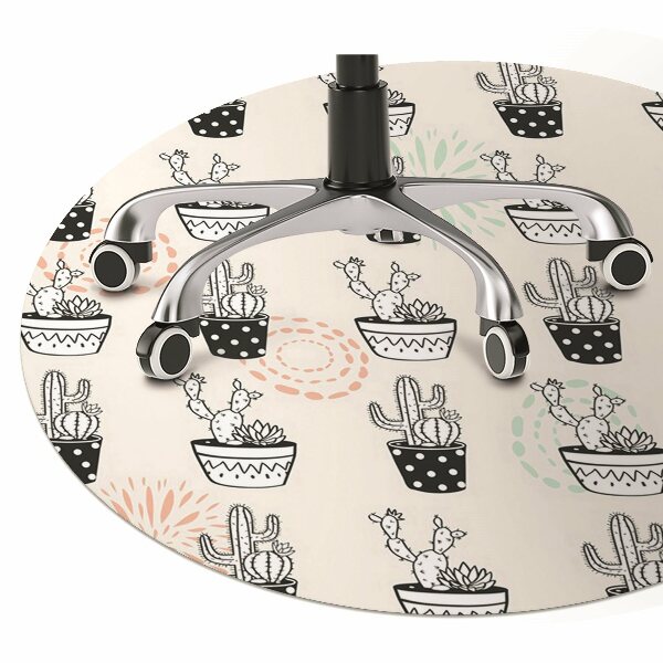 Chair mat floor panels protector cactus flower pots
