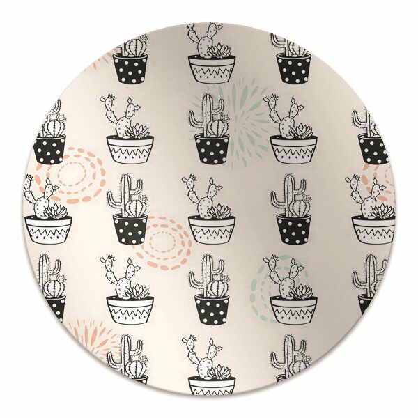Chair mat floor panels protector cactus flower pots
