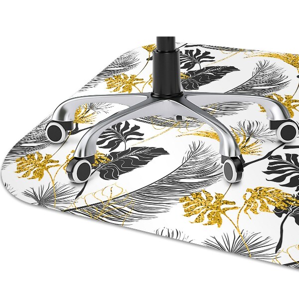 Chair mat floor panels protector tropical Gold