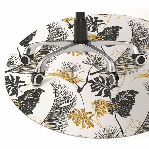 Chair mat floor panels protector tropical Gold
