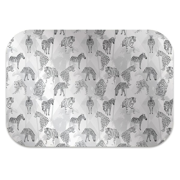 Office chair mat Tigers and zebras