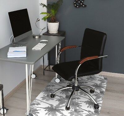 Desk chair mat gray palm