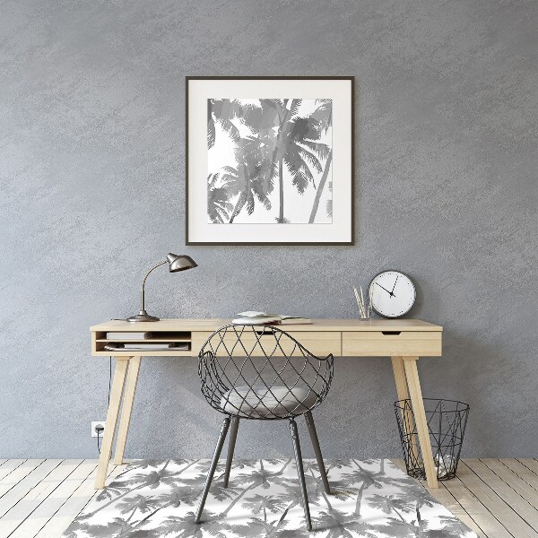Desk chair mat gray palm