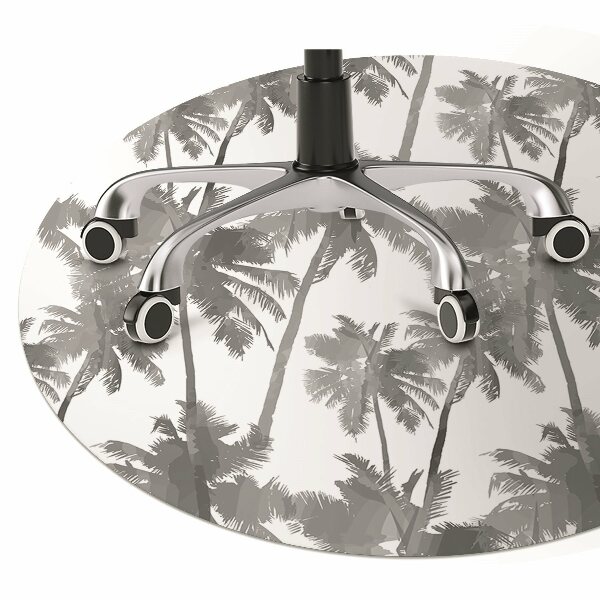 Desk chair mat gray palm