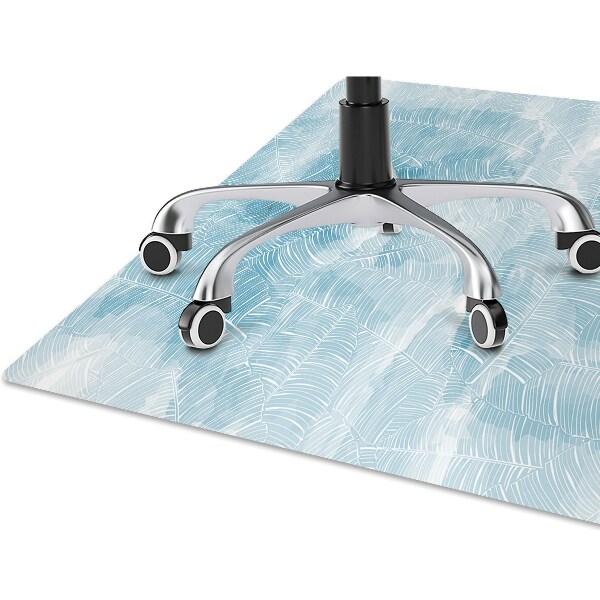 Office chair mat tropical pattern