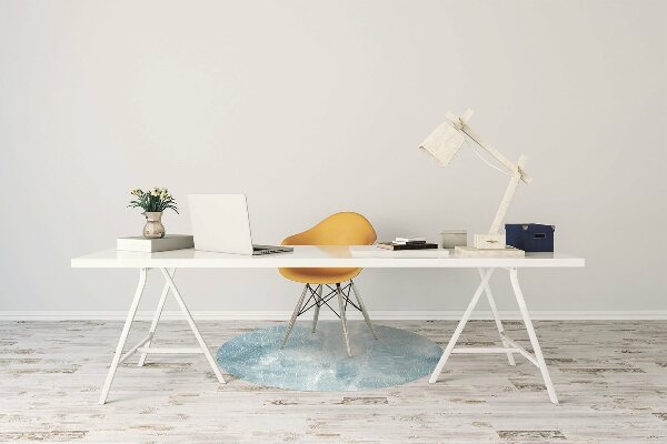 Office chair mat tropical pattern