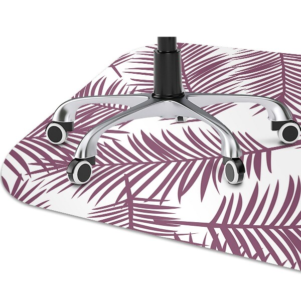 Chair mat floor panels protector purple leaves